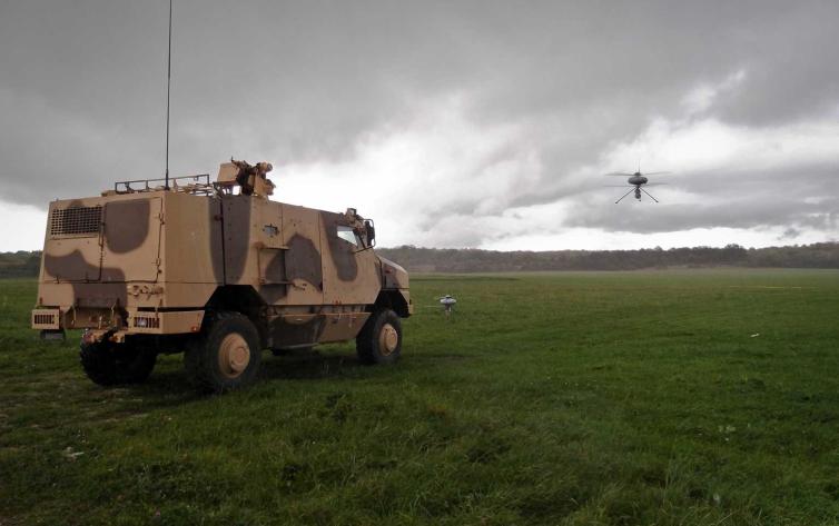 Tethered Mini UAV for Radio Relaying