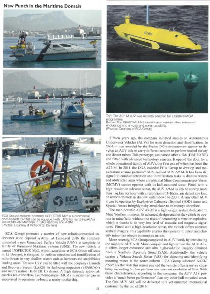 ECA Group featured in Forces Naval magazine