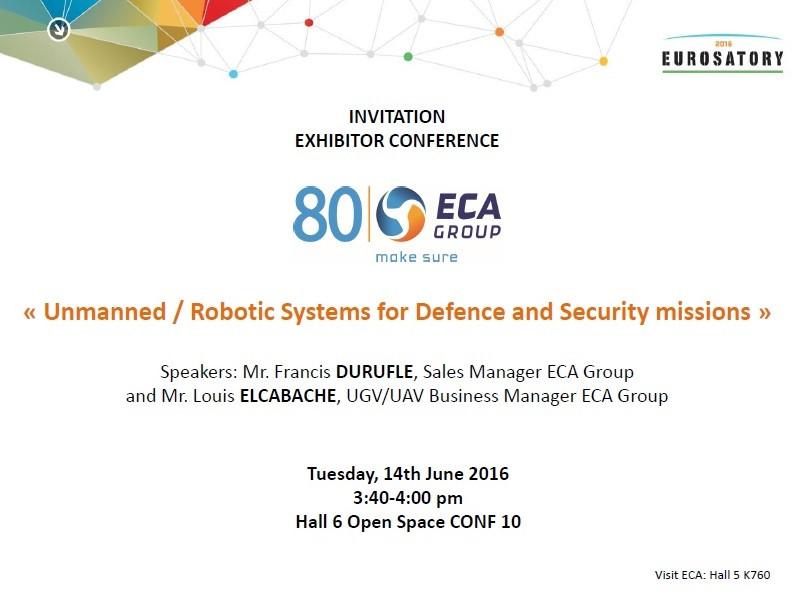 ECA Group conference Eurosatory 2016