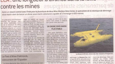 ECA GROUP - PRESS REVIEW - une longueur d'avance dans la lutte contre les mines - le marin 2012